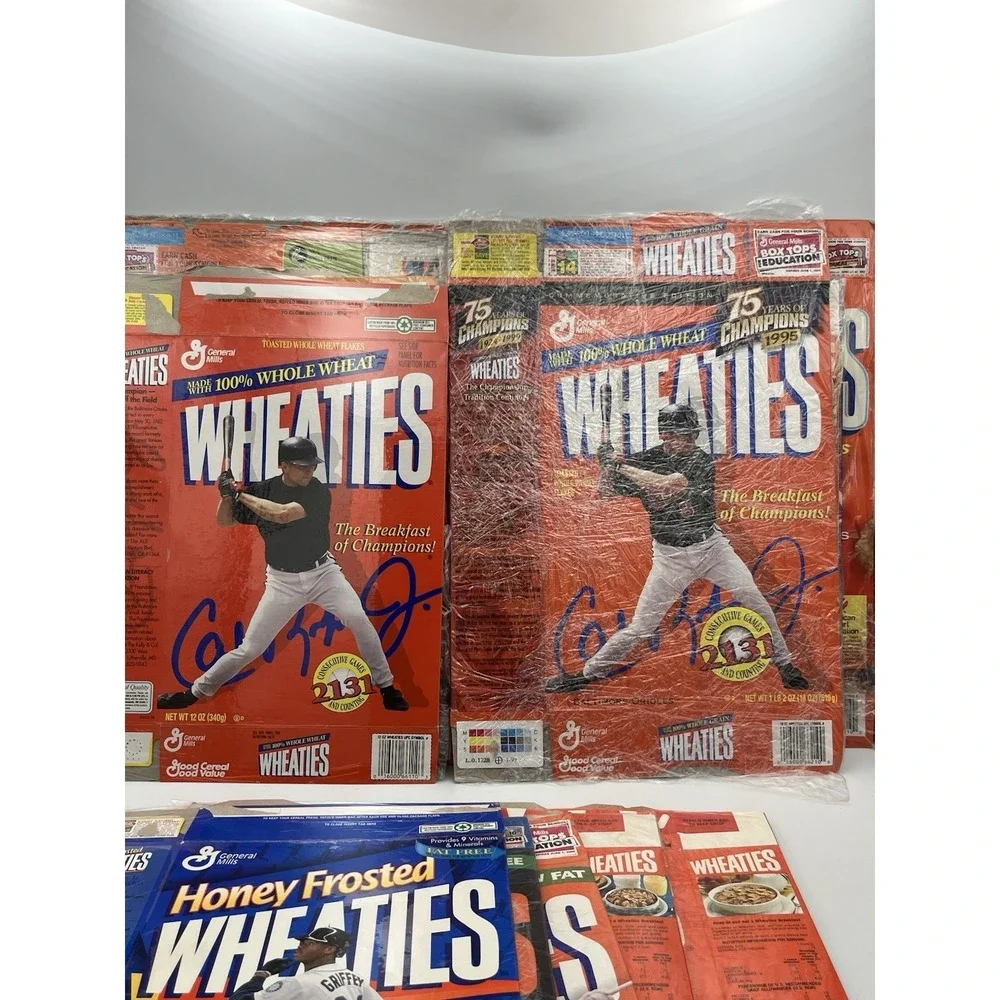 Lot of 22 Vtg Wheaties Cereal Boxes Woods Griffey Gehrig Manning Gwynn McGwire